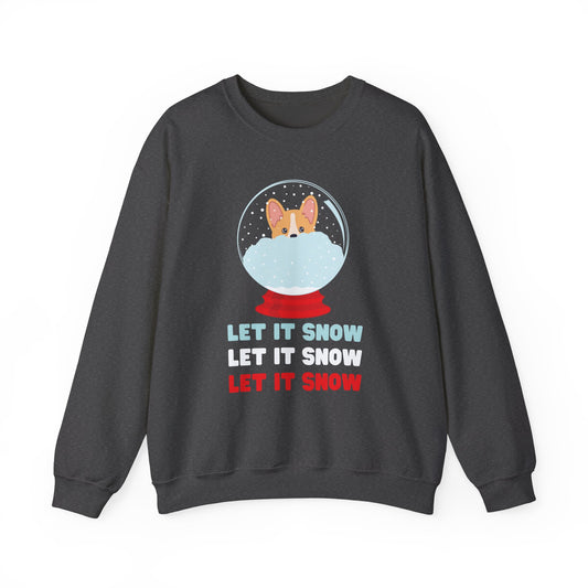 Corgi Sweatshirt Let It Snow