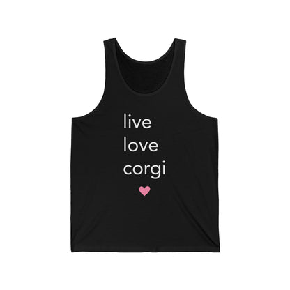 Corgi Tank Top Live Love