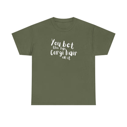 Corgi T-shirt Has Hair On It