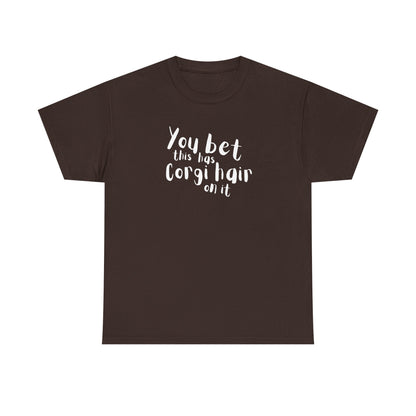 Corgi T-shirt Has Hair On It