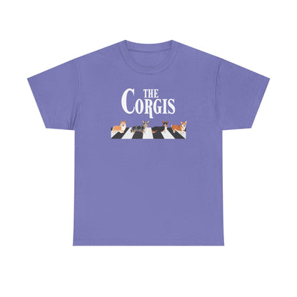 Corgi T-shirt Crossing Road