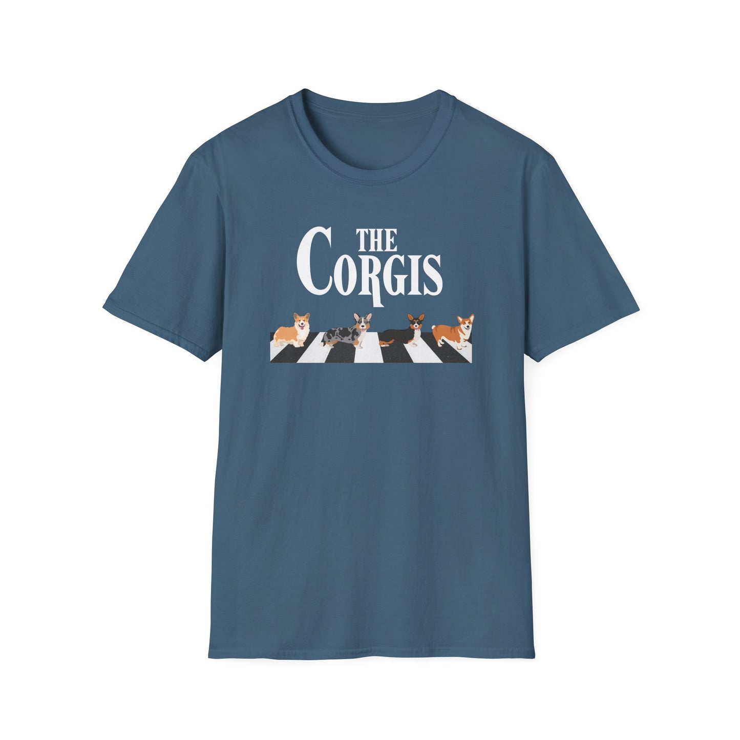 Corgi T-Shirt Crossing Road