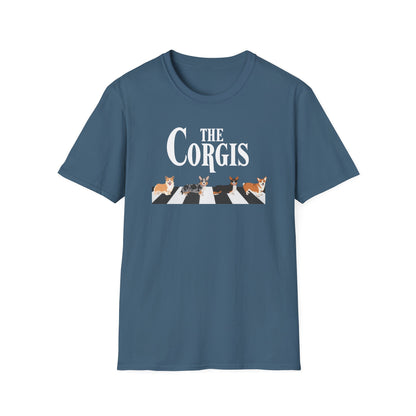 Corgi T-Shirt Crossing Road