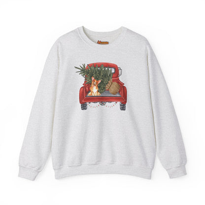 Corgi Sweatshirt Christmas Truck