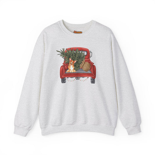 Corgi Sweatshirt Christmas Truck