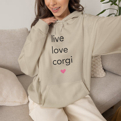 Corgi Hoodie Live Love