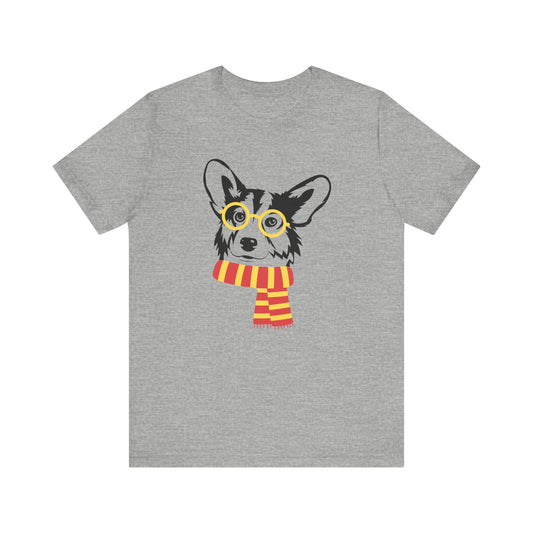 Corgi T-shirt Glasses & Scarf