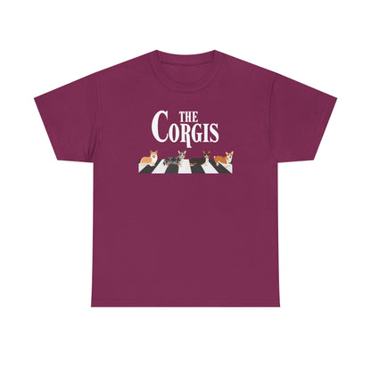 Corgi T-shirt Crossing Road
