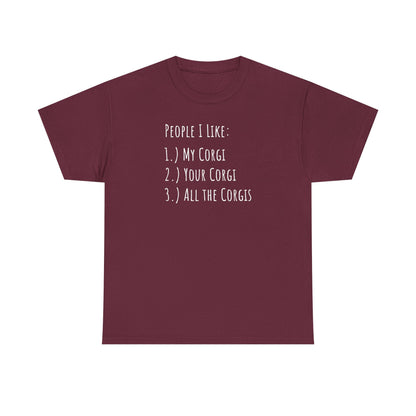 Corgi T-shirt People I Like