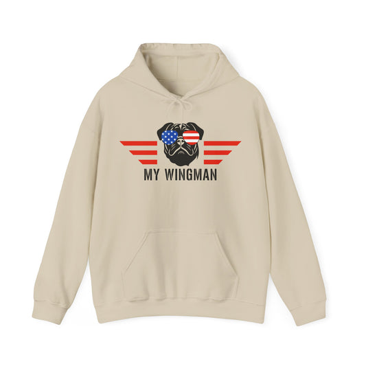 Pug Hoodie Wingman