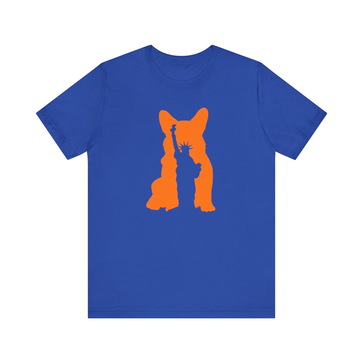 Corgi T-shirt Statue of Liberty