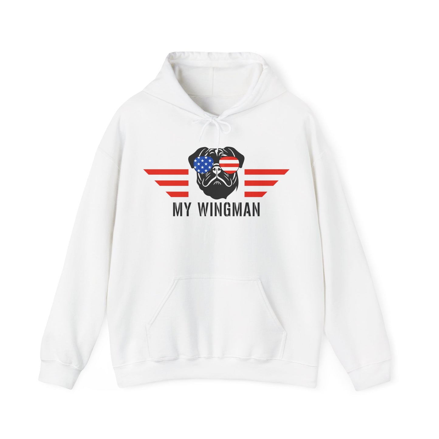 Pug Hoodie Wingman