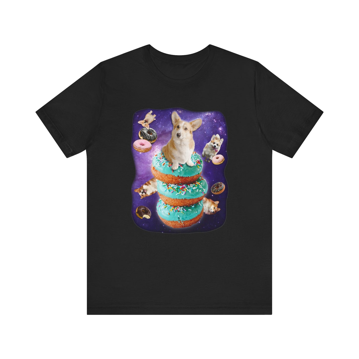 Corgi T-shirt Donuts & Space