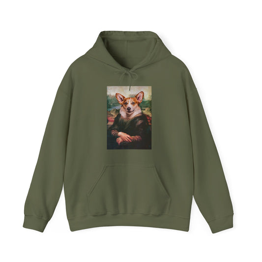 Corgi Hoodie - Mona Lisa