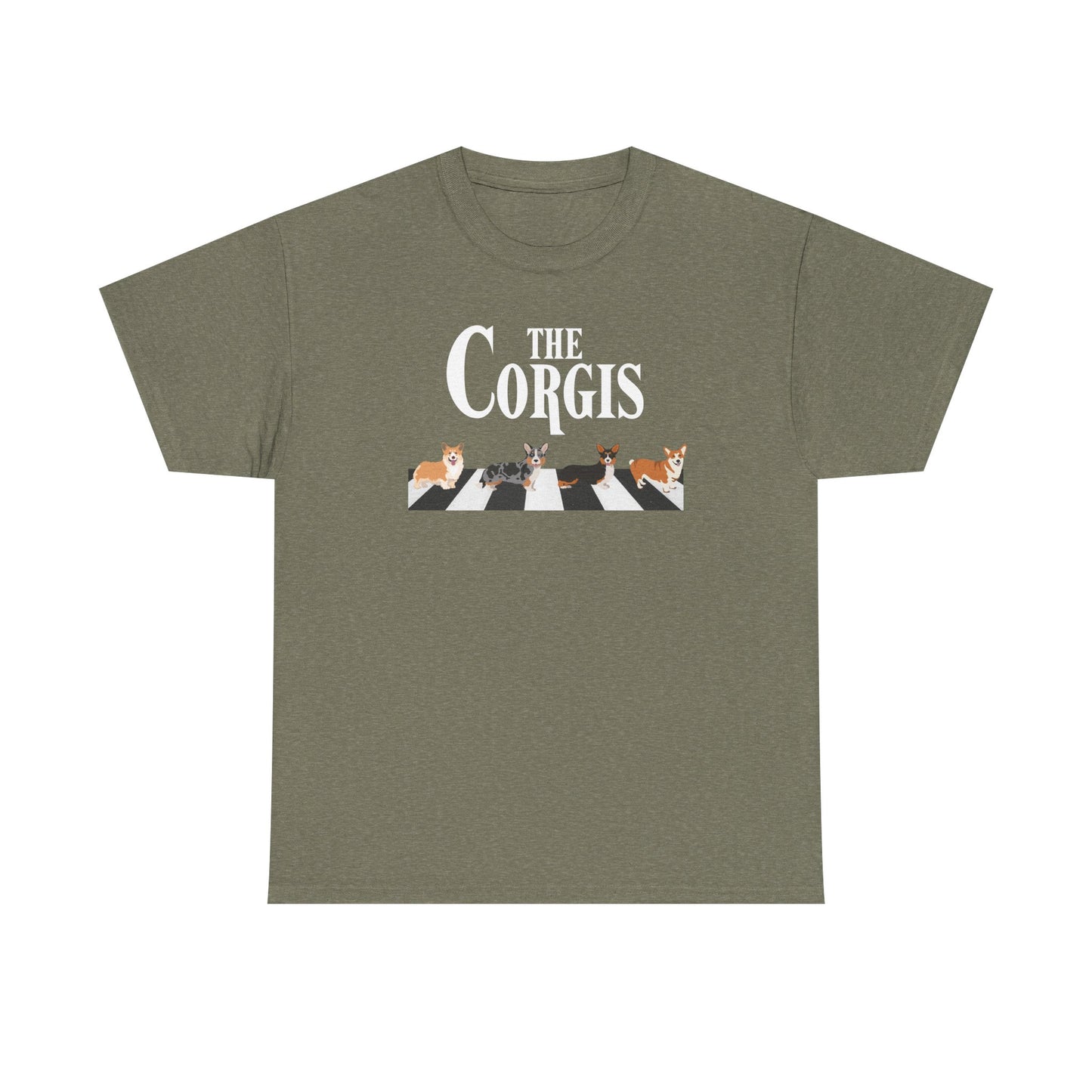 Corgi T-shirt Crossing Road