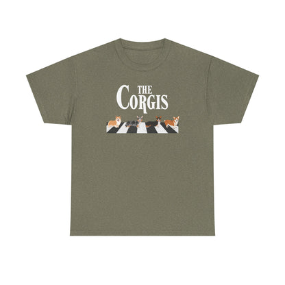 Corgi T-shirt Crossing Road