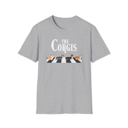 Corgi T-Shirt Crossing Road