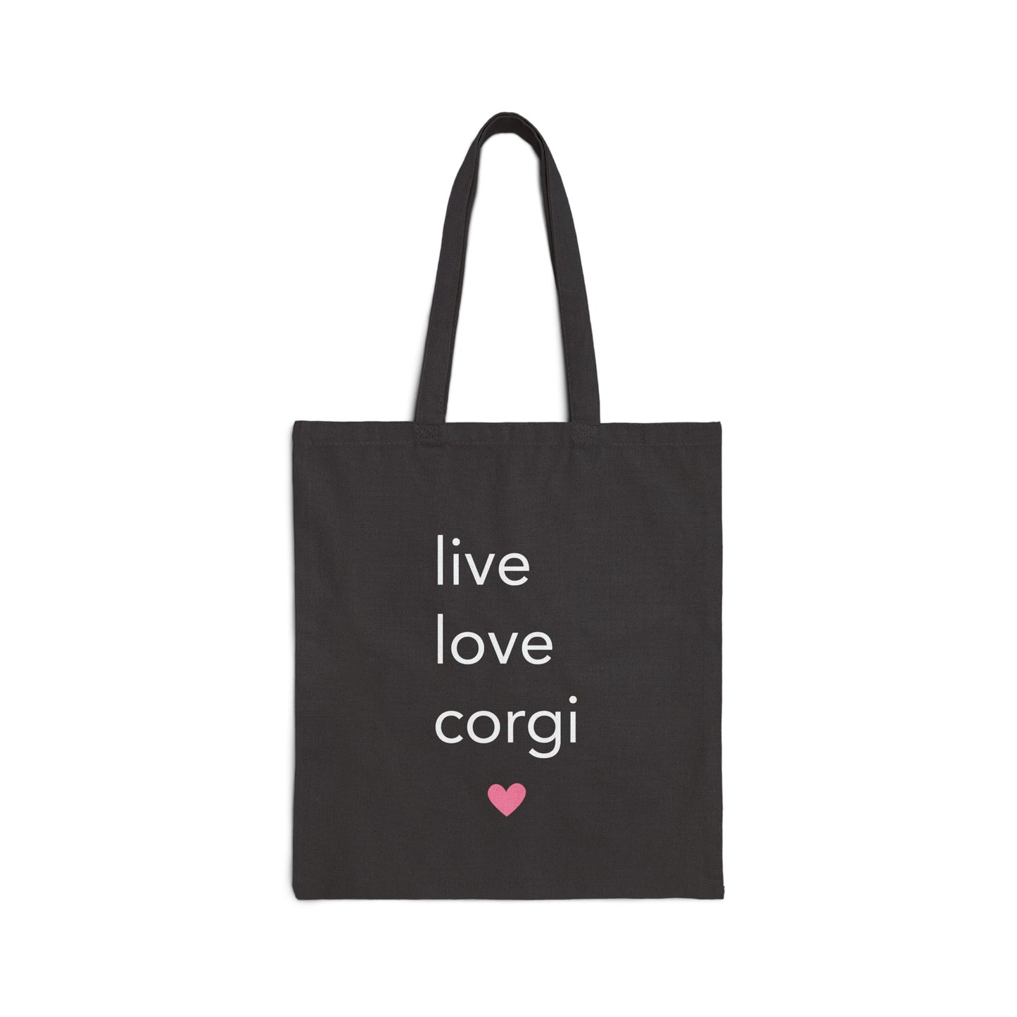 Corgi Canvas Tote Bag Live Love