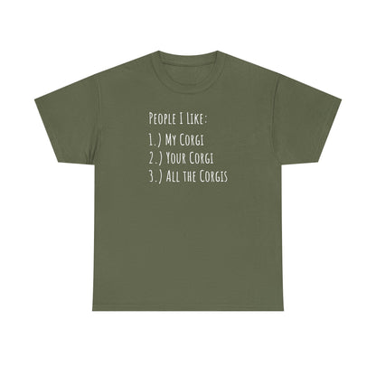 Corgi T-shirt People I Like