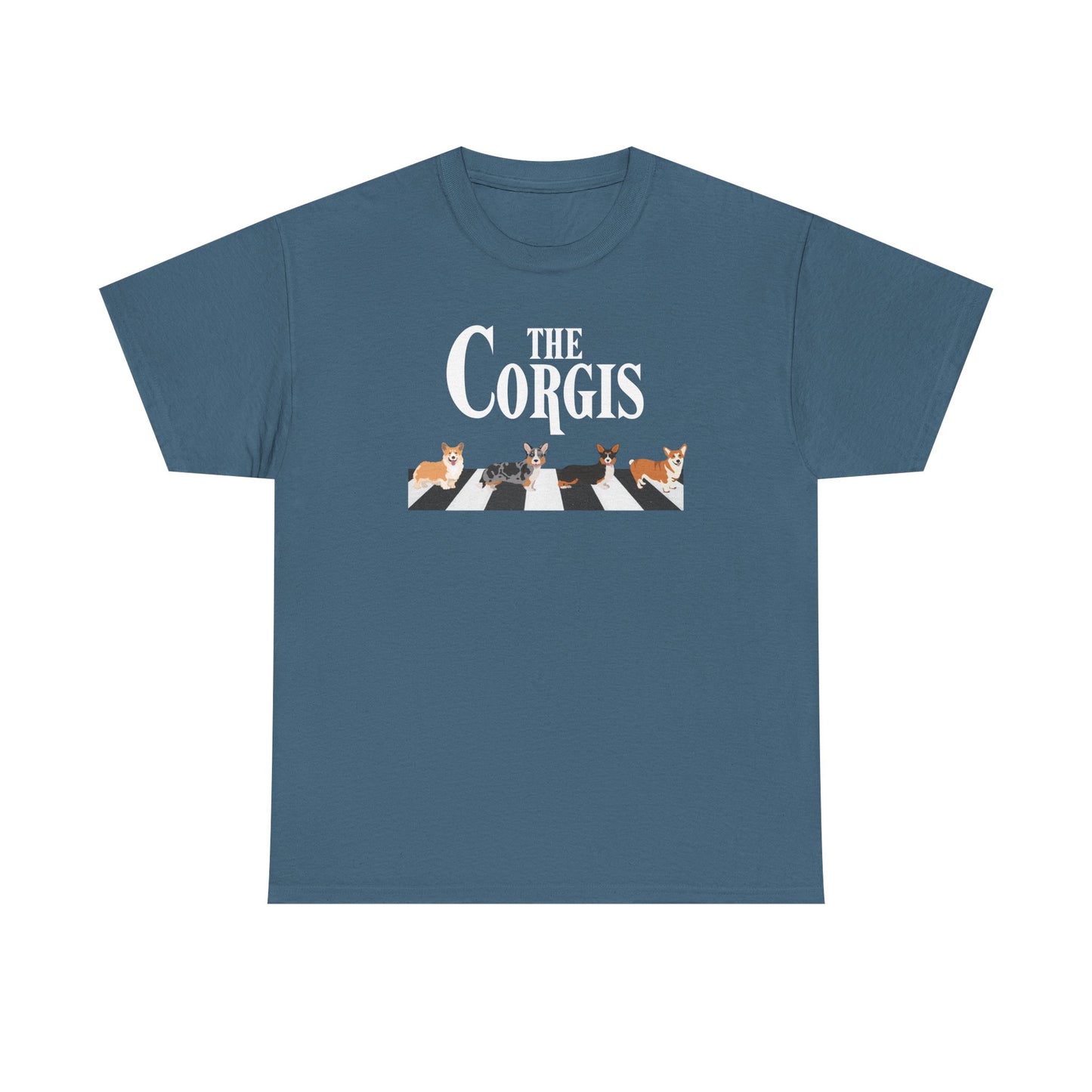 Corgi T-shirt Crossing Road