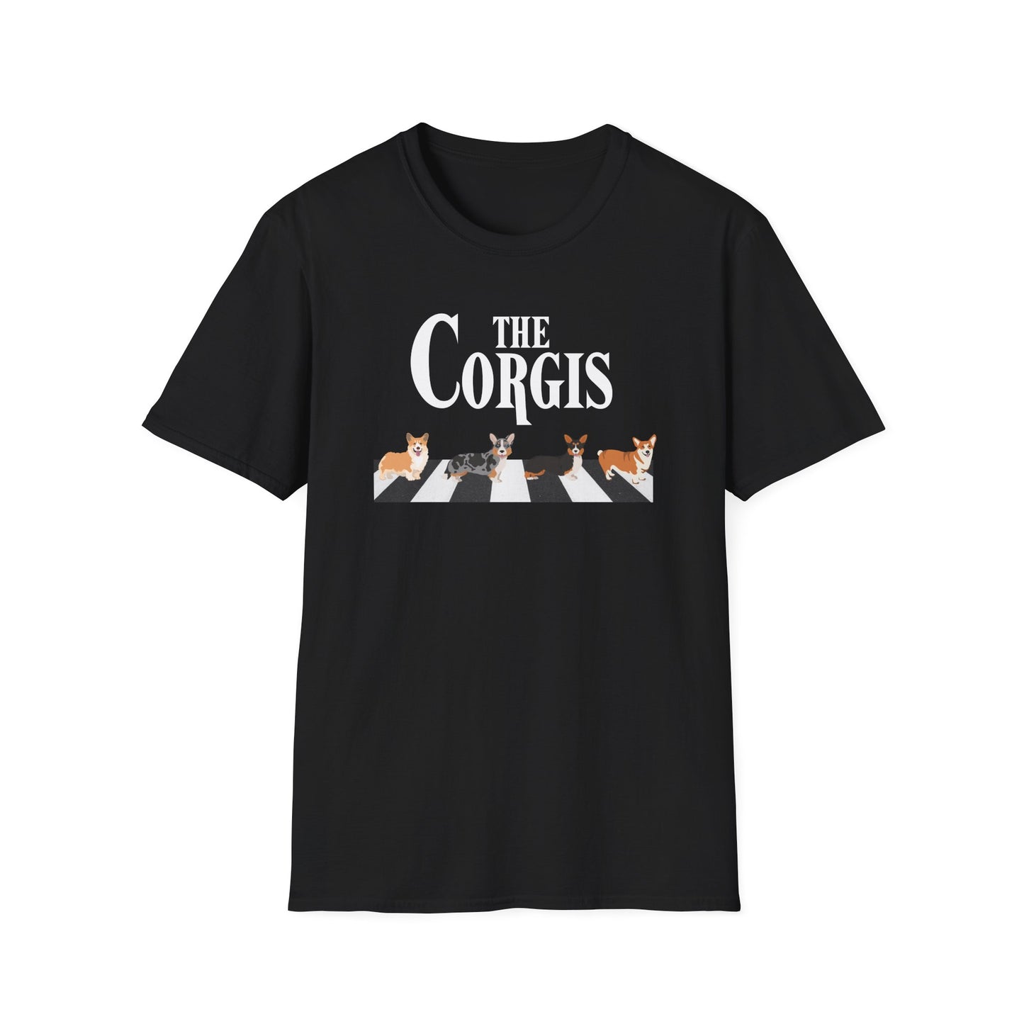 Corgi T-Shirt Crossing Road