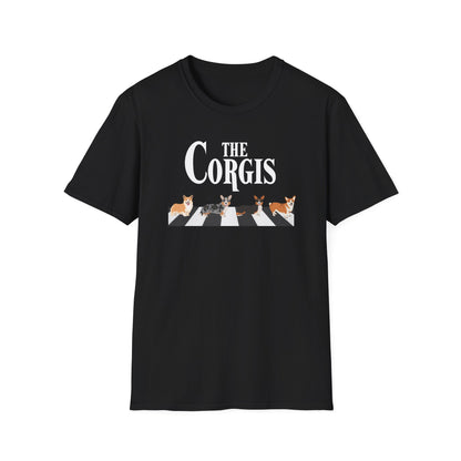 Corgi T-Shirt Crossing Road