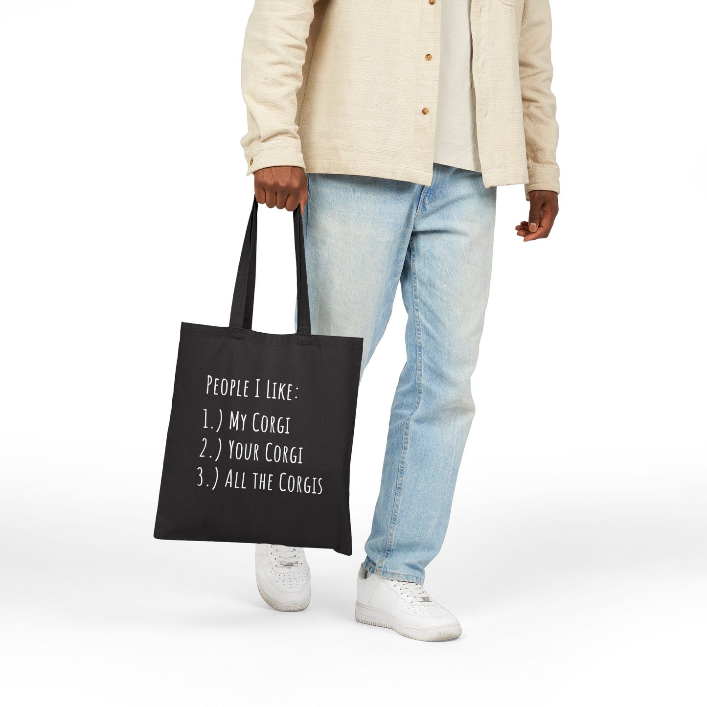 Corgi Canvas Tote Bag People I Like
