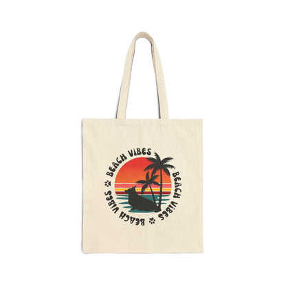 Corgi Canvas Tote Bag Beach Vibes
