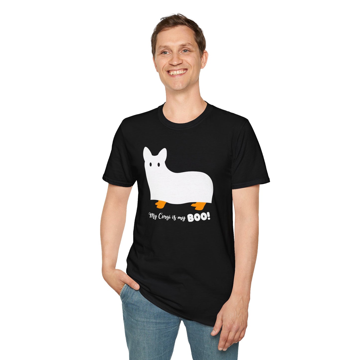 Corgi T-shirt Halloween BOO