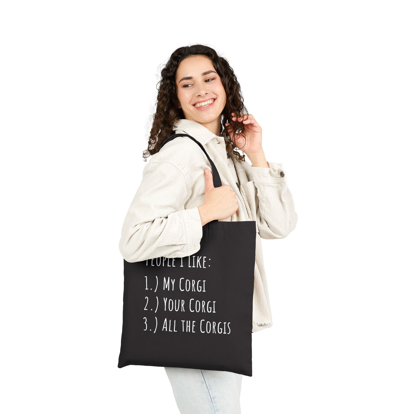 Corgi Canvas Tote Bag People I Like