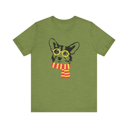 Corgi T-shirt Glasses & Scarf