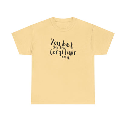 Corgi T-shirt Has Hair On It