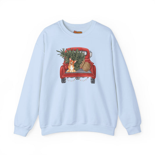 Corgi Sweatshirt Christmas Truck