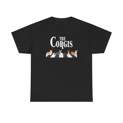Corgi T-shirt Crossing Road