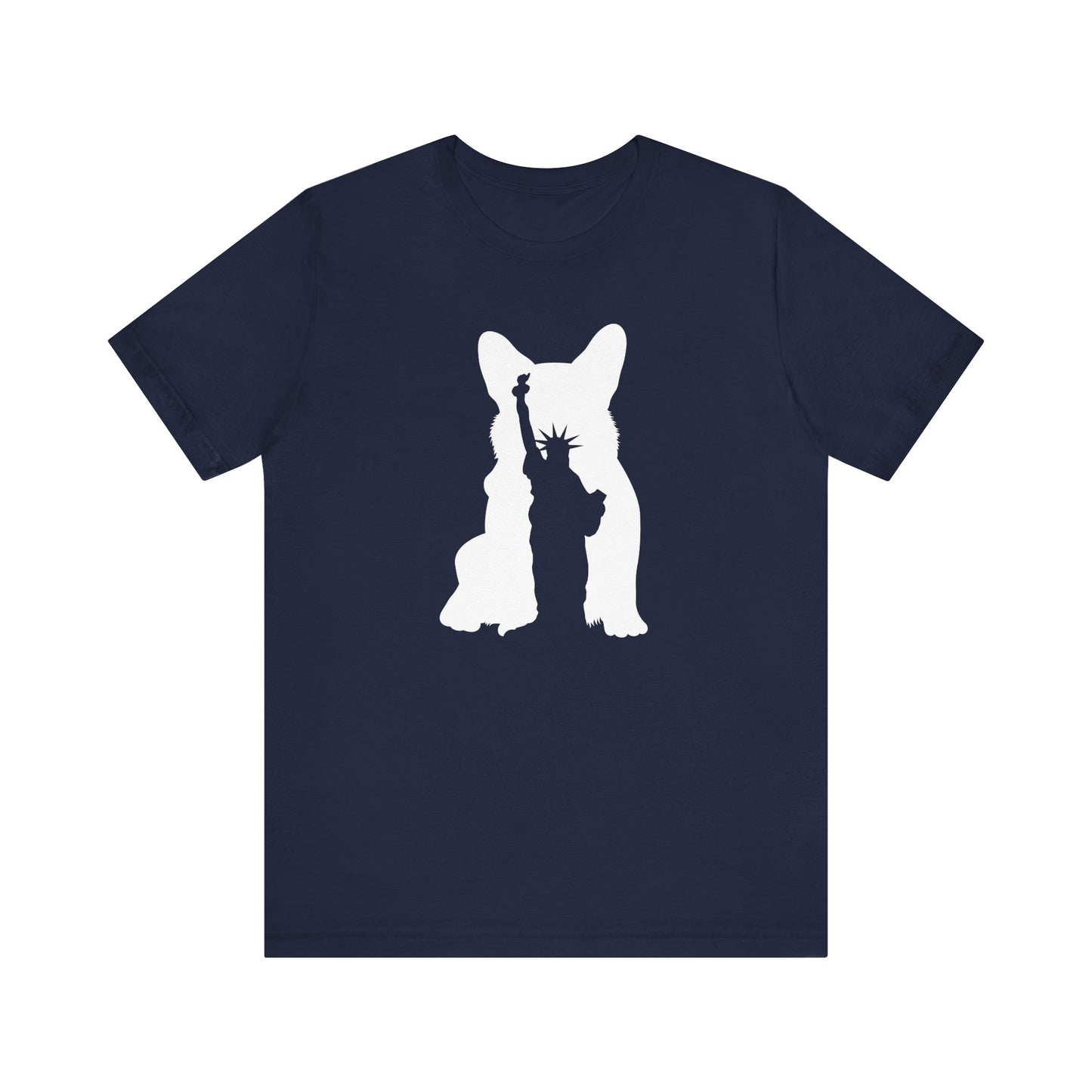 Corgi T-shirt Statue of Liberty