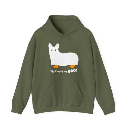 Corgi Hoodie Halloween BOO