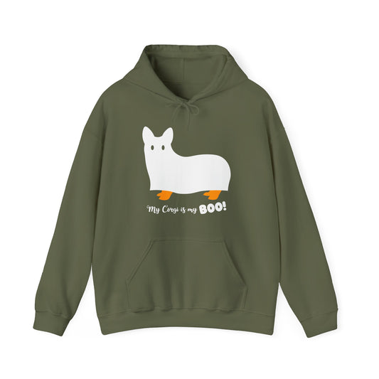 Corgi Hoodie Halloween BOO