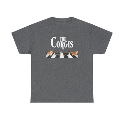 Corgi T-shirt Crossing Road