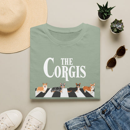 Corgi T-Shirt Crossing Road