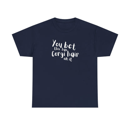 Corgi T-shirt Has Hair On It