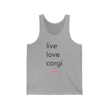 Corgi Tank Top Live Love