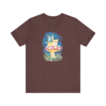 Corgi T-shirt Mushroom Fairy