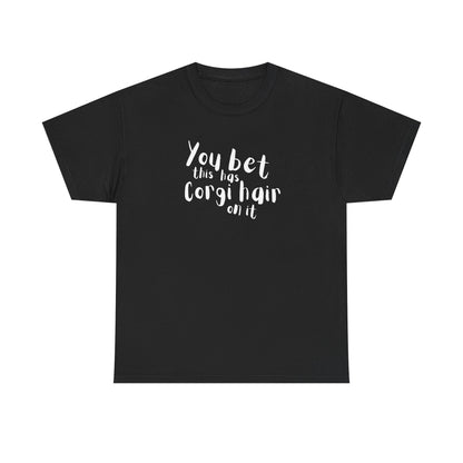 Corgi T-shirt Has Hair On It