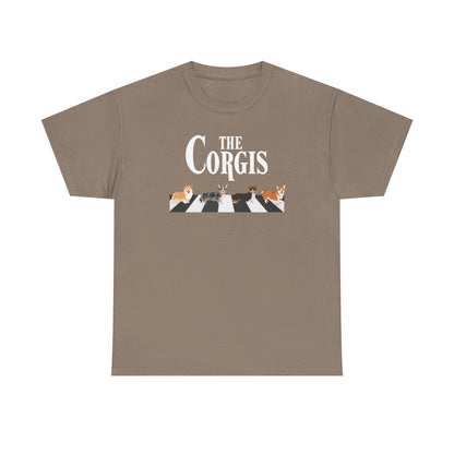 Corgi T-shirt Crossing Road