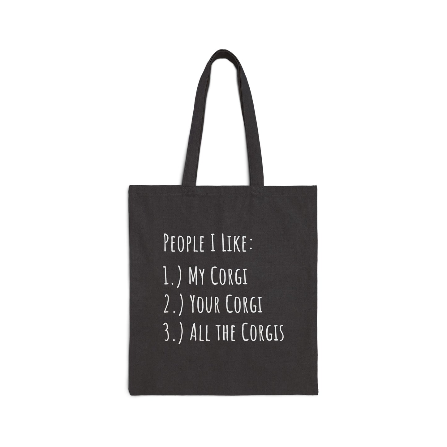 Corgi Canvas Tote Bag People I Like