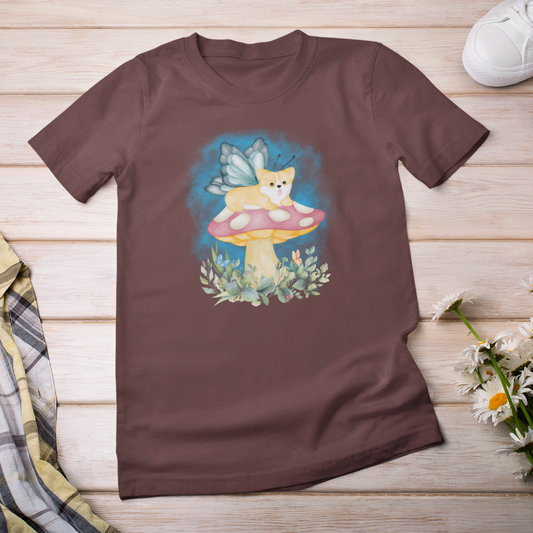 Corgi T-shirt Mushroom Fairy