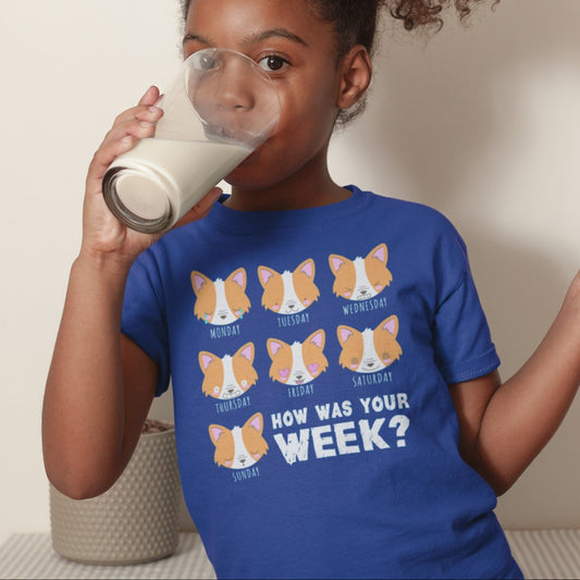 Corgi T-Shirt Days of the Week KIDS