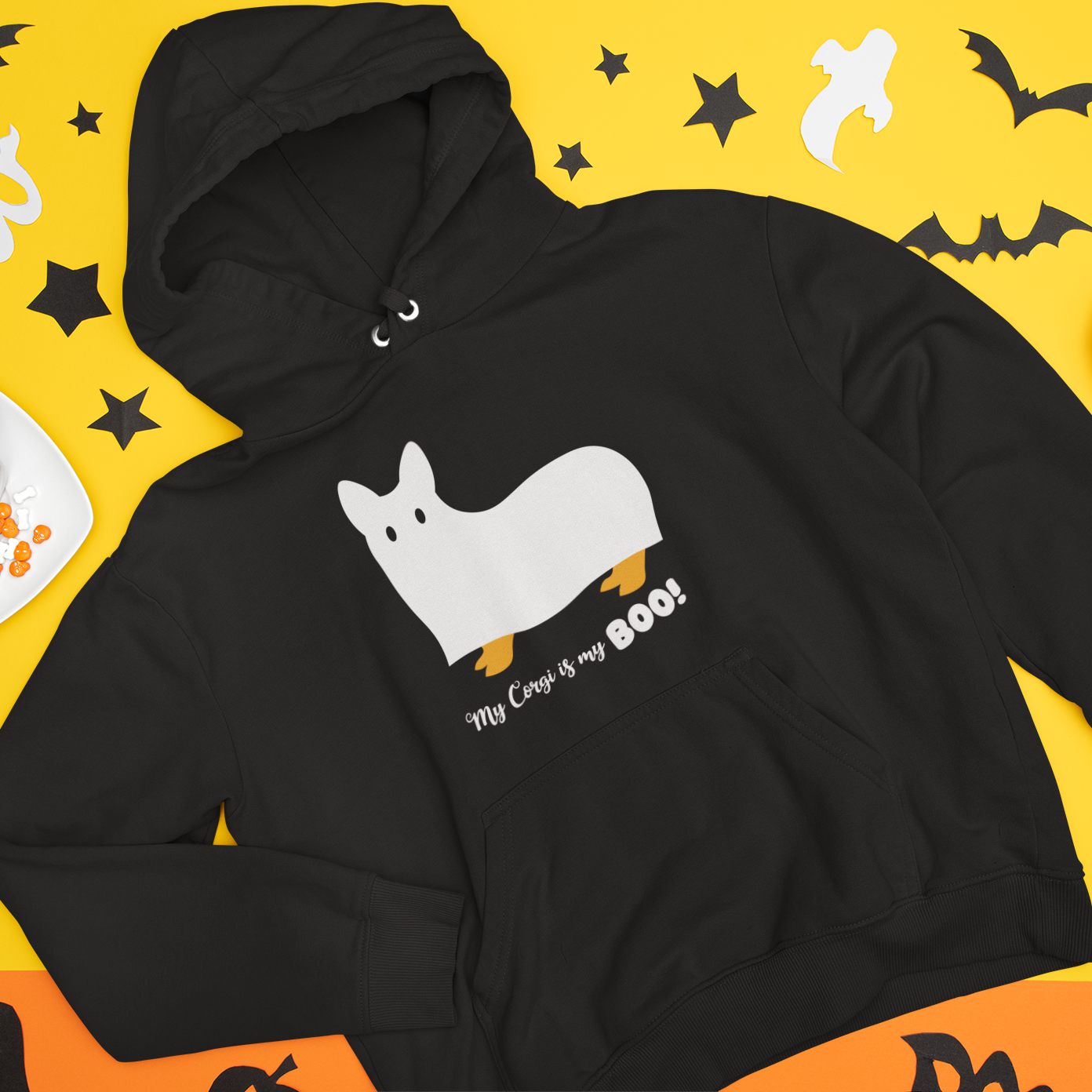 Corgi Hoodie Halloween BOO