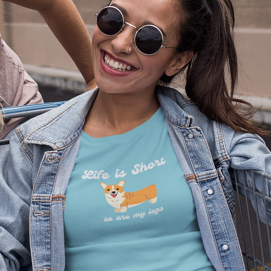 Corgi T-shirt Life is Short